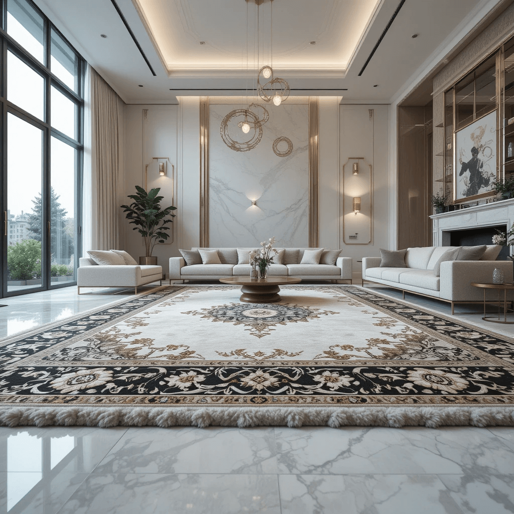 Carpet in a luxury living room